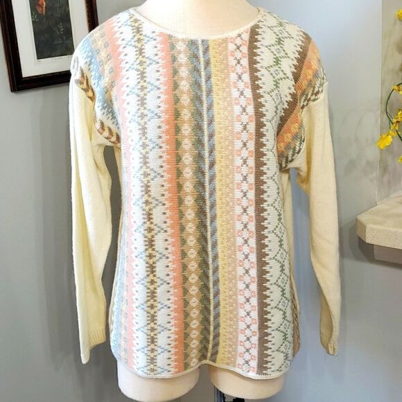 NORTON McNaughton pullover sweater. Beautiful colors. SIZE LARGE. - Picture 1 of 9